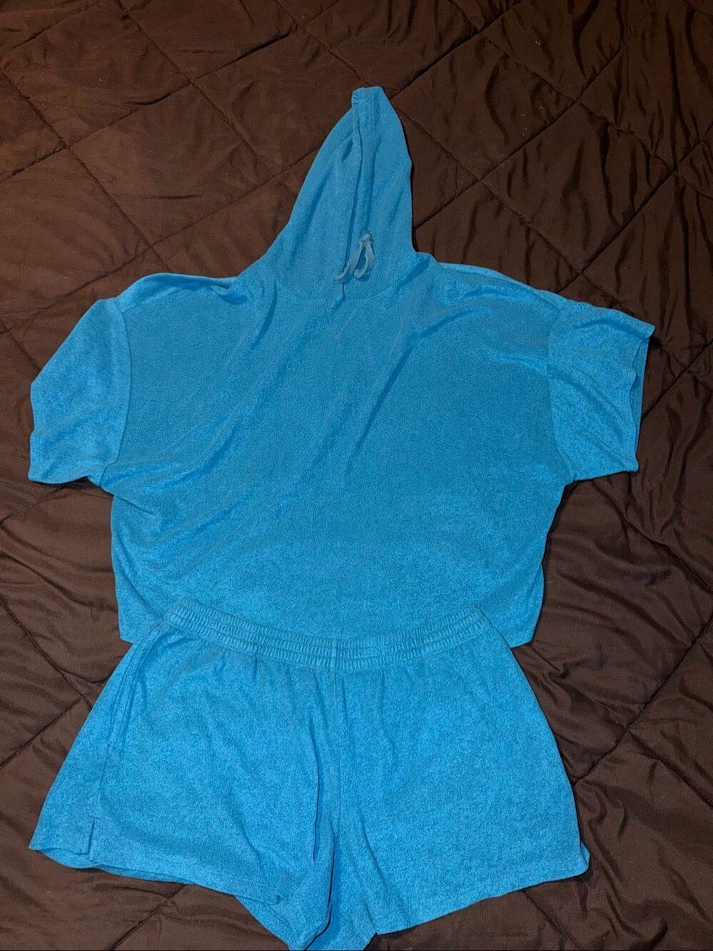 Secret Treasures Blue Short Sleeve Short Set Size Large